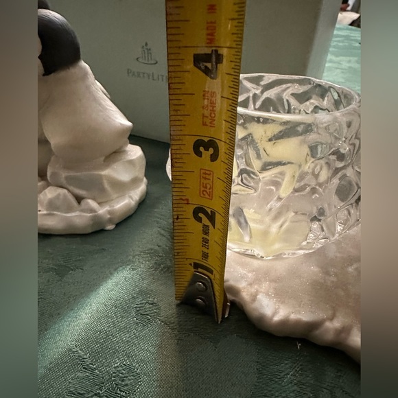 A pair of Party Lite baby penguins with crystal glass candle holders - Picture 8 of 11